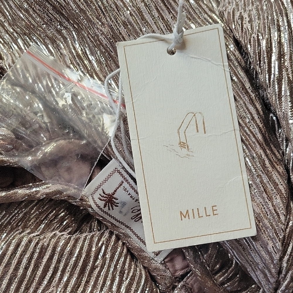 Mille Resort & Travel ,Karis Top Lux  Metallic Gold  Women's Top Size XXS-M - Picture 15 of 15